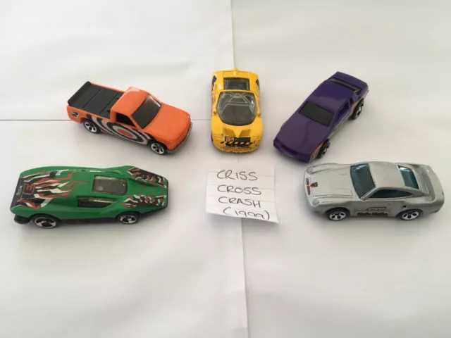 HOT WHEELS 1999 Criss Cross Crash 5 Pack All 5 Vehicles Used