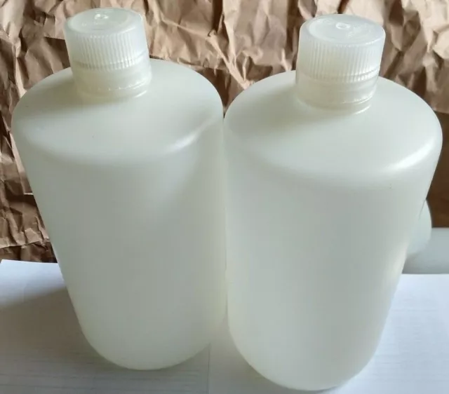 2 NALGENE Plastic Low Density Polyethylene Bottle Jug 1/2 Gallon 2000mL Capacity