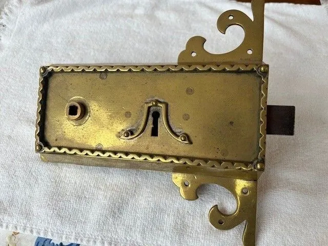 Large Antique Rim Lock or Box Lock by Bricard
