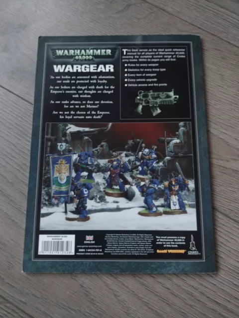 Warhammer 40k Wargear - Weapons & Wargear Reference Manual Book Paperback 2005 2