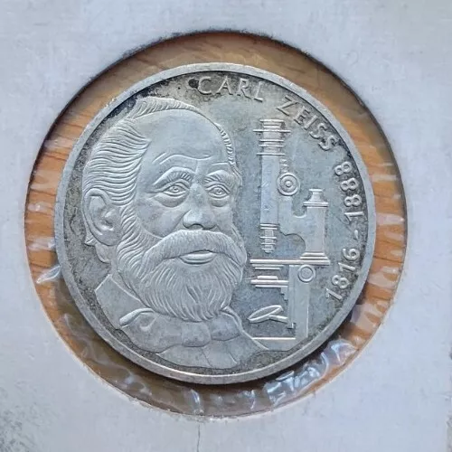 1988 F Germany-Federal Republic 10 Deutsche Mark  Carl Zeiss Silver  Coin