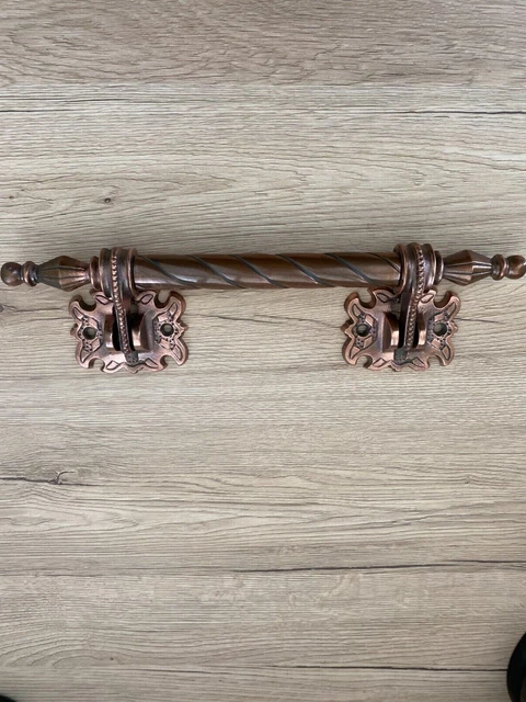 Poignée De Porte Ancienne - Bouton Boule Noir En Acier - Diamètre 7cm - Vintage