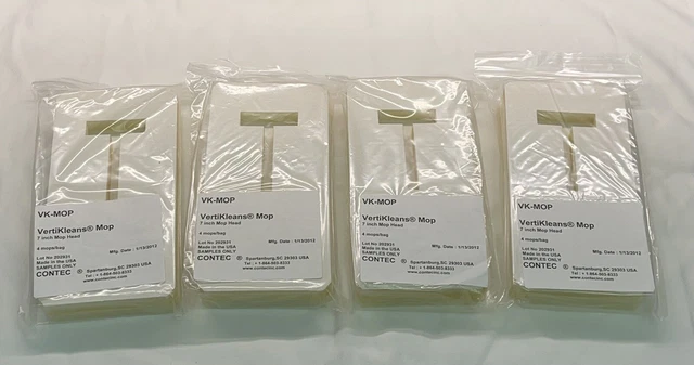 CONTEC VertiKleans 7” mop head VK-MOP new, 4 total