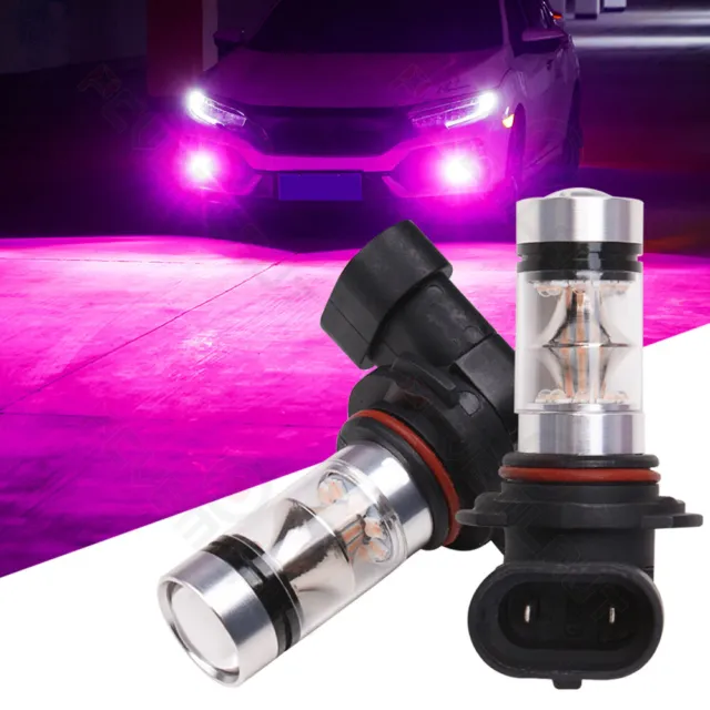 2pcs 9005 9006 H10 9145 Purple 160W LED Fog Light Headlight Driving Bulbs Kit