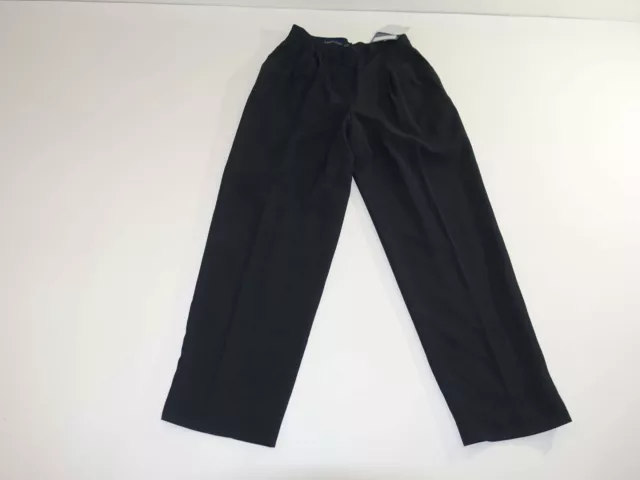 Charter Club Women's Very High Rise Straight Leg Pants Size 12 x 30 NWT Black