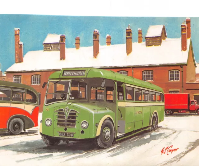 Old Bus  Postcard Salopia Coaches Large Size  Unused  Very Good Mint