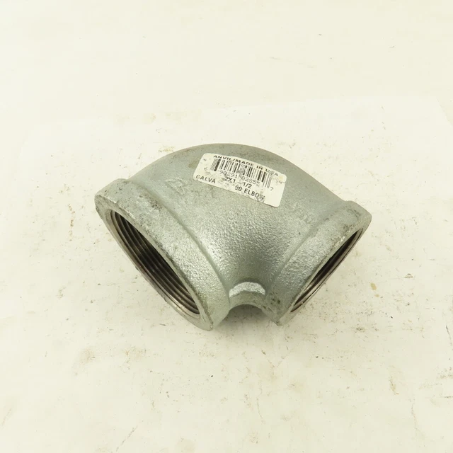 Anvil 2" to 1-1/2" NPT 90° Reducing Elbow Galvanized Iron Pipe Schedule 40 USA