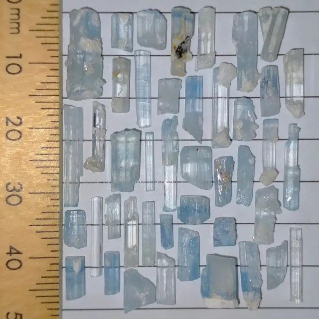 Shigar Aquamarine rough raw mini gems natural crystals 27.3ct Australian Stock