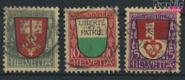 Briefmarken Schweiz 1919 Mi 149-151 (kompl.Ausg.) gestempelt(9283281