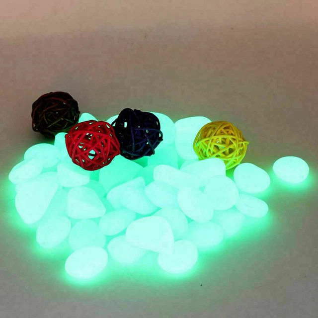 Aquarium Fish Tank Glow In The Dark Shiny Stones Pebbles Rocks Sell Best