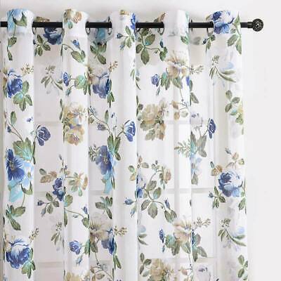 Floral Window Curtains For Tulle Curtains For Window Sheer Curtains Panel Drapes