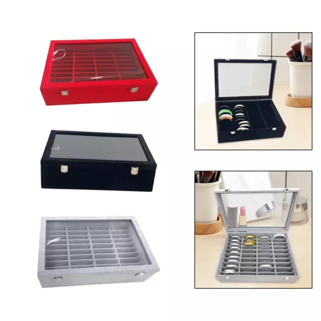 Boîte de rangement pour bracelet 40 grilles anti-rayures avec couvercle