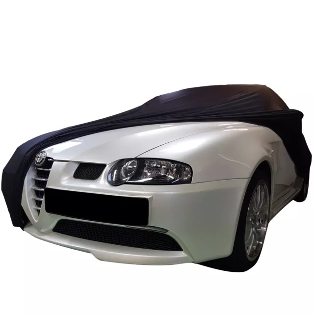 Funda de coche para interior adecuada para Alfa Romeo 147 Cubierta Negro NUEVO