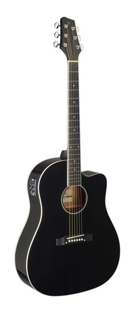 Guitare Western Avec Capteur / Micro , Noir, Dreadnought