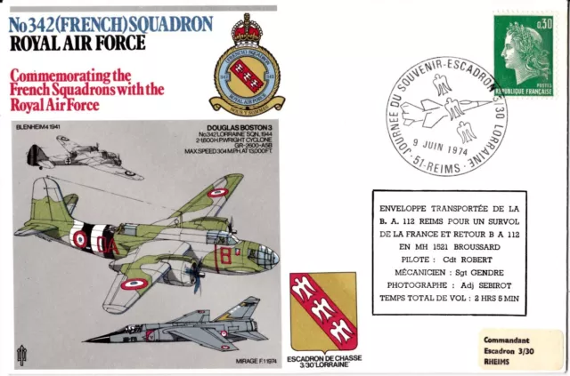 1974 - No342(French) Commem French Squadrons with RAF