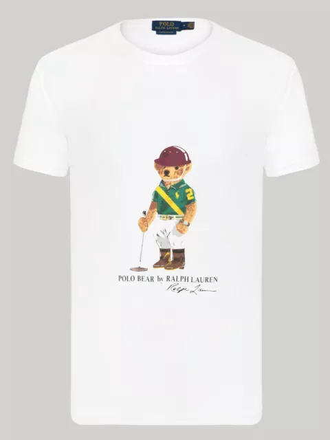 Ralph Lauren uomo  t-shirt maglietta con polo bear orsetto