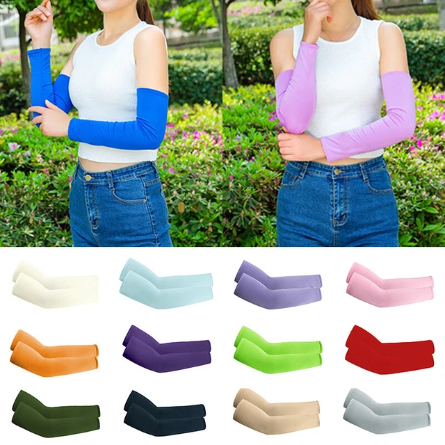 1 Paia Raffreddamento Manicotti Cover UV Protezione Solare Outdoor SPORTS Bask -