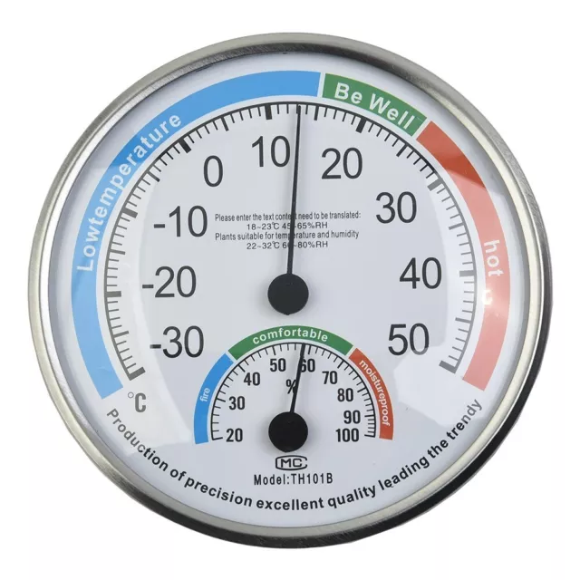 Werkstatt Und Haus Thermometer Bereich: -30-50 ° Durchmesser 13cm Weiß