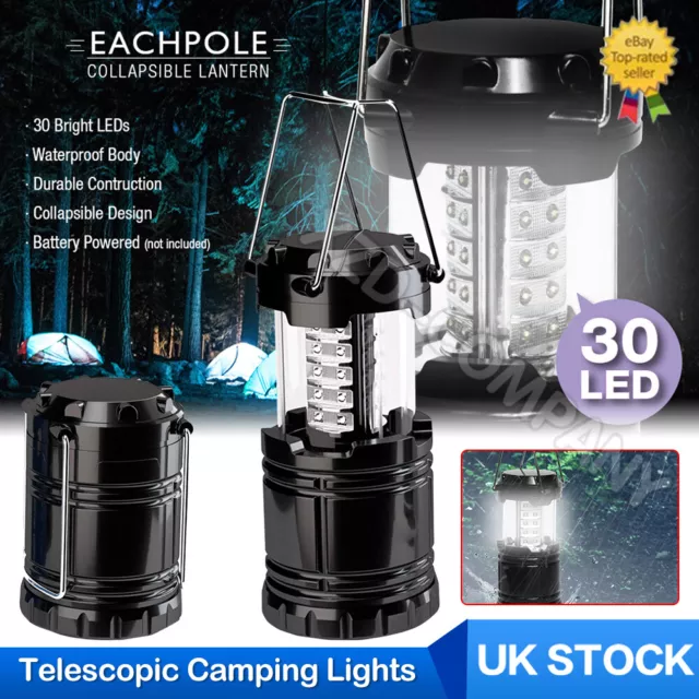 1/4X LED Portable Camping Torch Battery Operated Lantern Night Light Tent Lamp