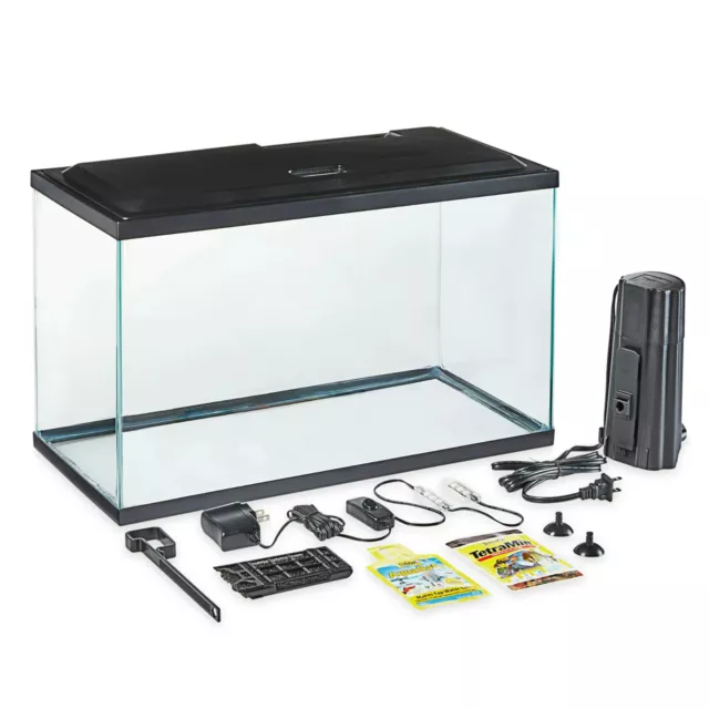 Aqua Culture Aquarium Starter Kit Fish Tank 10 Gallon Water Tank + LED Light NEW
