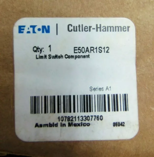 New Eaton Cutler Hammer E50AR1S12 Pre Wired Limit Switch 12 Ft Cable Ser. A1 NIB