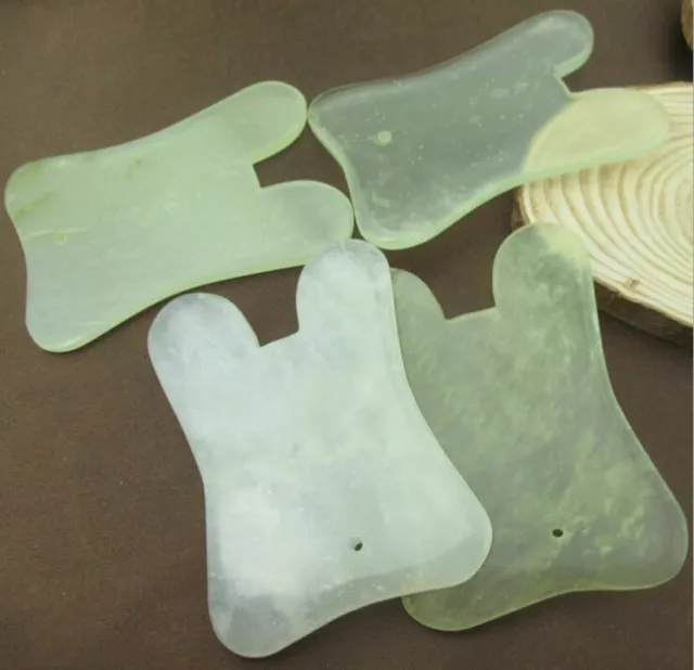 1pc Facial MassageBoard Health Gua Sha Natural Jade Stone Guasha Massage Tool