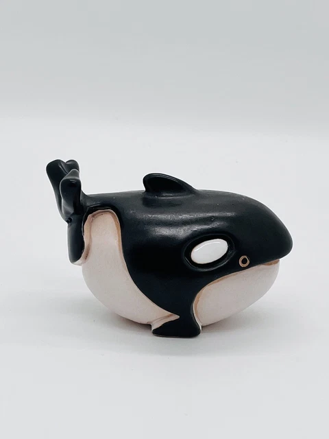 Vintage Artesania Rinconada Kunst Keramik Figur Orca Wal Uruguay Ton Keramik 2