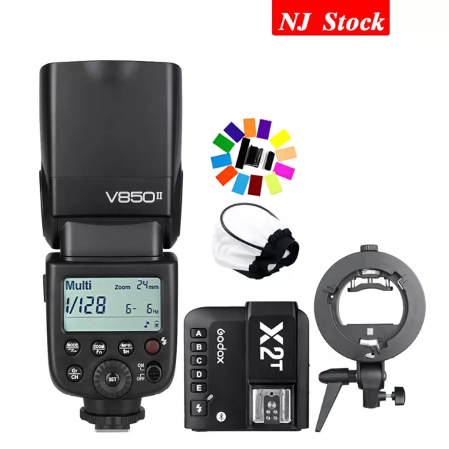 Godox V850II Camera Flash Speedlite 2.4G X2T Mobile Trigger Bowens Mount Bracket