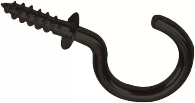 3/4 Inch Screw Hooks,  Bronze Cup Hooks Screw in Coffee Mug Hook 100 Pack Lot