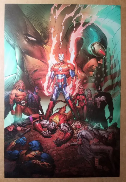 Dark Avengers Iron Man Patriot X-Men Marvel Comics Poster by Marc Silvestri