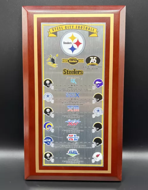 Pittsburgh Steelers NFL Bradford Exchange Superbowl Commemorative Wall Plaque