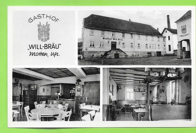 227) MOTTEN / Rhön - Gasthof Will-Bräu / ungelaufen