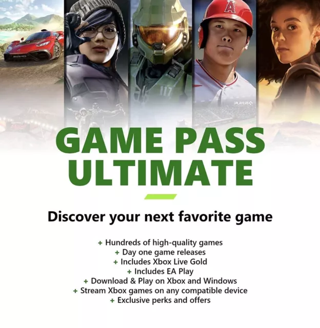 1 Month ULTIMATE GAME PASS XBOX Live Gold(USA only) Digital Code FAST SHIPPING 3