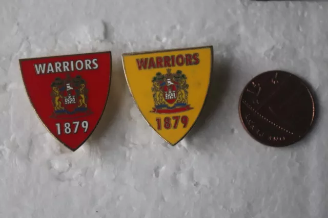 2 Wigan Warriors Rugby League Football Club enamel pin badges 1879