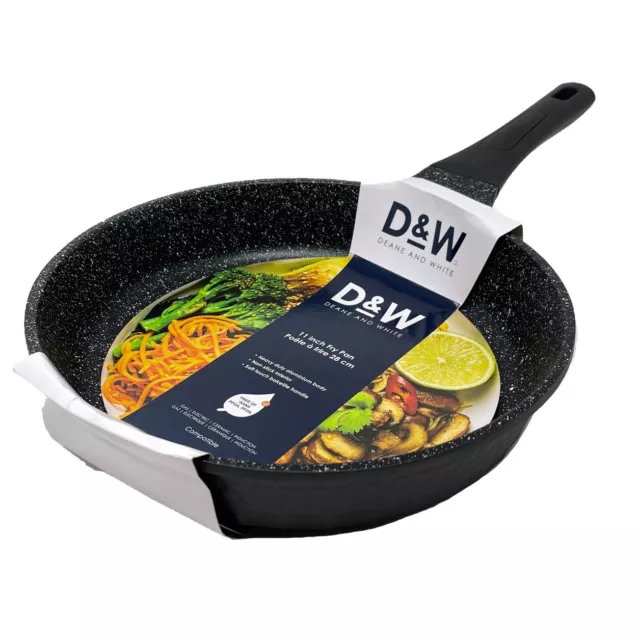 D&W Low Casserole/Pan 11” Skillet With Lid Quality Cookware Nonstick  Deane&White