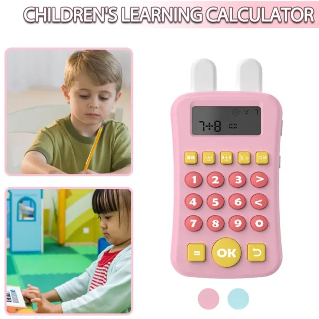 Mute USB Rechargeable Electronic Math Games Calculator Toy for Kids Gift ~a