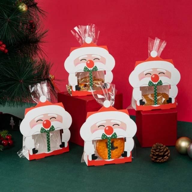 Cookie Chocolat Cadeau de Noël Boîte à bonbons Sacs de Noël Porteur de papier
