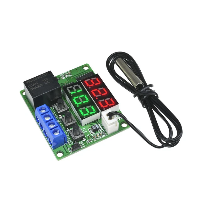 DC 12V Relay Dual LED Digital Thermostat Temperature Control Switch Sensor