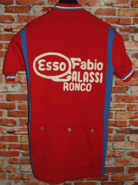 Maillot Vélo Haut Cyclisme Bibliotheque Erotique Vintage 70'S Il 50% Laine Brodé