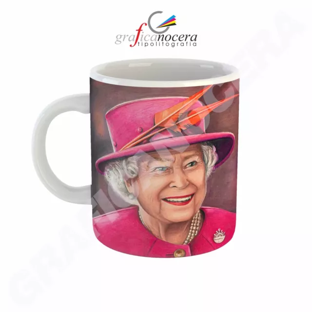 Tazza Mug Regina Elisabetta II - Queen Elizabeth II Family Royal lavabile C