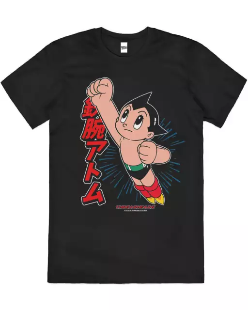 Astro Boy Japanese Anime Comic Superhero Cotton T-Shirt Unisex Tee Black