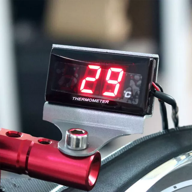 Motorcycle Thermometer Water Temp Temperature Gauge Meter Digital Display Sensor