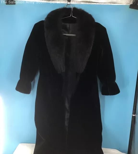 Vintage 70s Ultra Seal Sportowne Faux Fur Coat Womens Size 8 Black Brown. 2