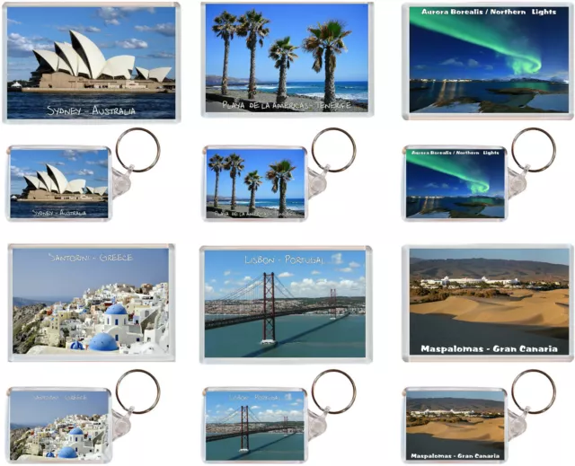 Various Europe Places ~ Jumbo Fridge Magnet & Keyring Fun Cute Gifts/Presents