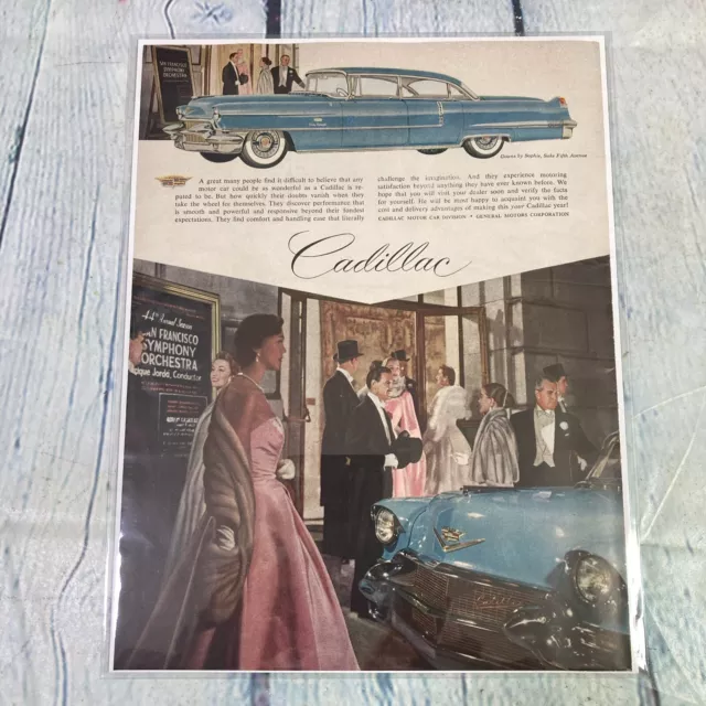 Vintage 1956 Print Ad Cadillac Car Automobile Magazine Advertisement Ephemera