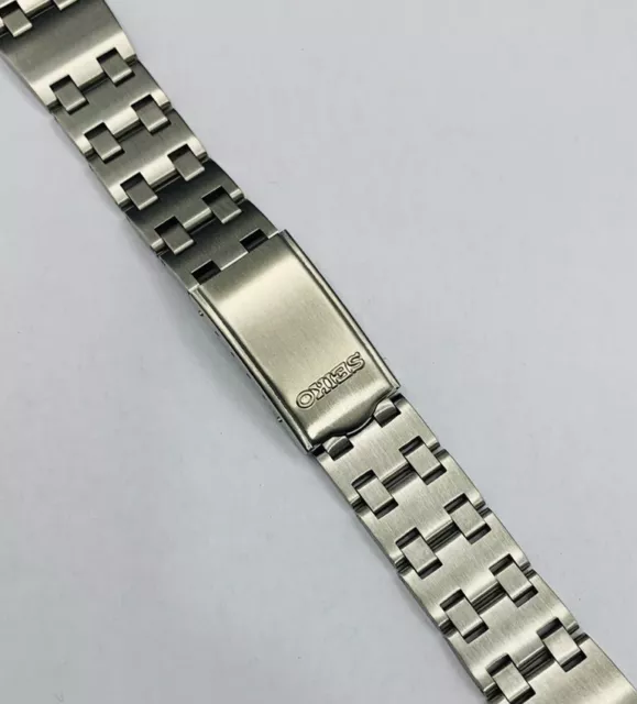 19mm Seiko bellmatic straight lugs stainless steel gents watch strap,New.(MU-10)