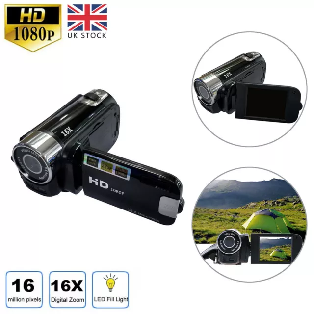 1080P Camcorder Video Digital Camera Full HD Vlogging Cam 16x Zoom for YouTube