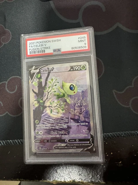 2021 Pokemon SWSH Celebi V Full Art Fusion Strike #245 PSA 9