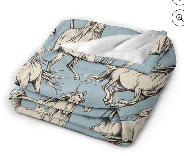 Horse Pattern Throw Blanket (50"x40") Horse Pattern Throw Blanket (50"x40")