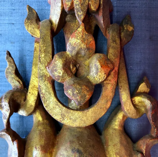 Antique Burmese Temple Carving - Custom Mount 7